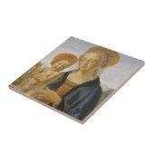 Madonna en kind, ongeveer 1470 tegeltje (Zijkant)