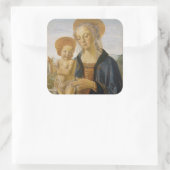 Madonna en kind, ongeveer 1470 vierkante sticker (Tas)