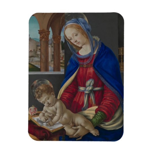 Madonna en kind, ongeveer 1483-4 magneet (Verticaal)