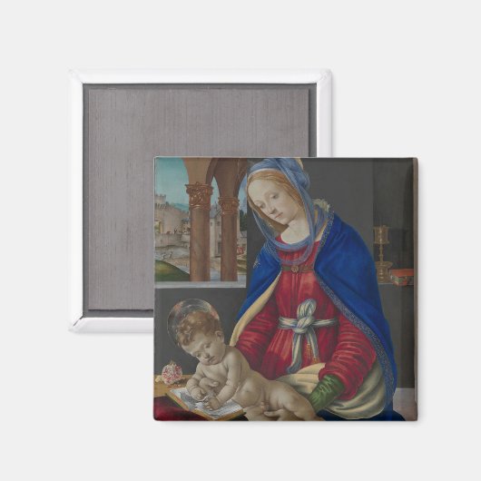 Madonna en kind, ongeveer 1483-4 magneet (Voorkant / Achterkant)