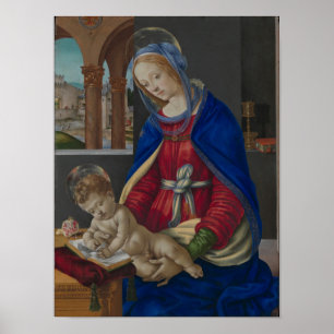 Madonna en kind, ongeveer 1483-4 poster