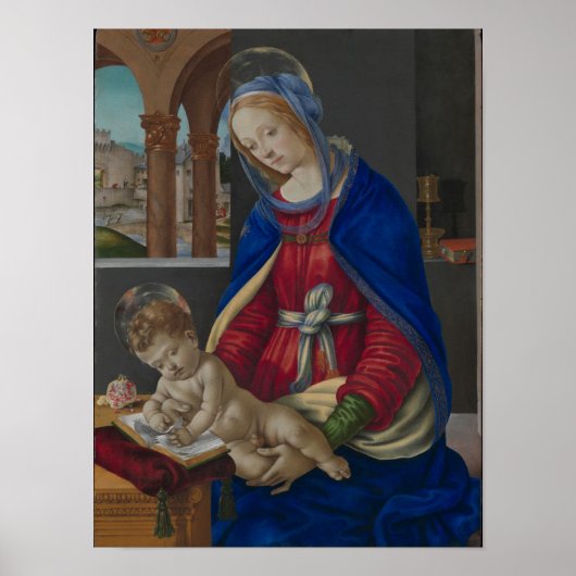 Madonna en kind, ongeveer 1483-4 poster (Voorkant)