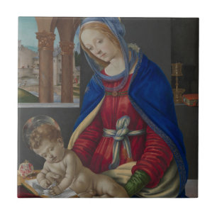Madonna en kind, ongeveer 1483-4 tegeltje