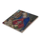 Madonna en kind, ongeveer 1483-4 tegeltje (Zijkant)
