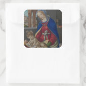 Madonna en kind, ongeveer 1483-4 vierkante sticker (Tas)