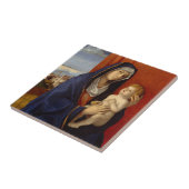 Madonna en kind, ongeveer 1485 tegeltje (Zijkant)