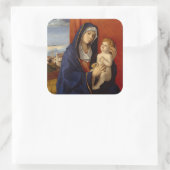 Madonna en kind, ongeveer 1485 vierkante sticker (Tas)