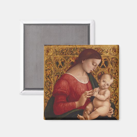 Madonna en Kind, ongeveer 1505-07 Magneet (Voorkant / Achterkant)