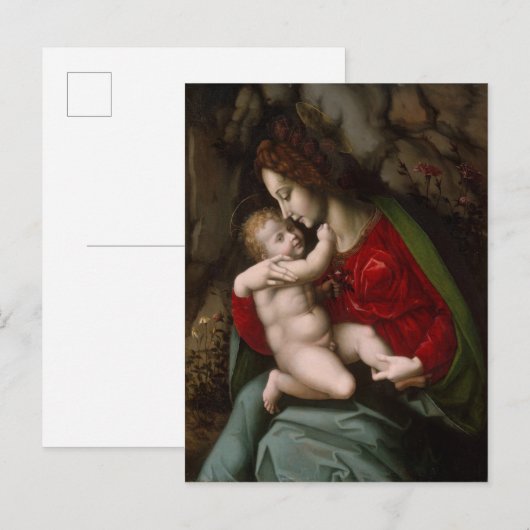 Madonna en kind, ongeveer 1520 briefkaart (Voorkant / Achterkant)