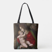 Madonna en kind, ongeveer 1520 tote bag (Achterkant)
