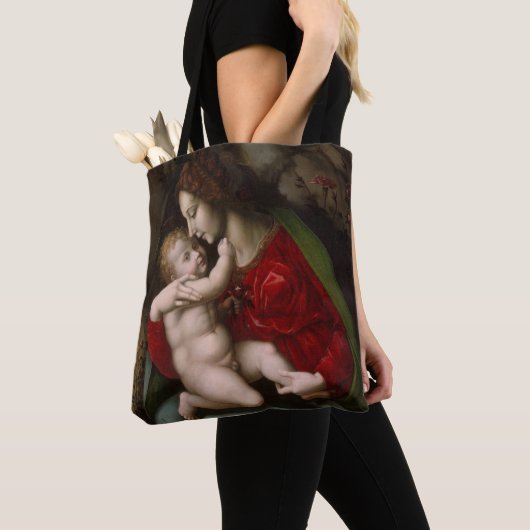 Madonna en kind, ongeveer 1520 tote bag (Dichtbij)