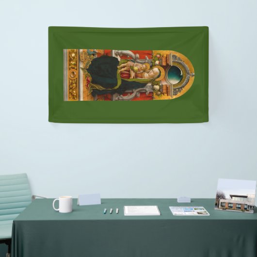 Madonna en kind op de troon Banner (Beurs)