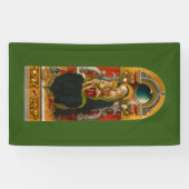 Madonna en kind op de troon Banner (Horizontaal)