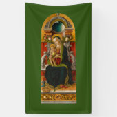 Madonna en kind op de troon Banner (Verticaal)