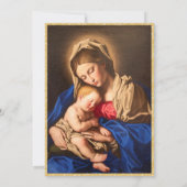 Madonna en kind religieus kerstfeest kaart (Achterkant)