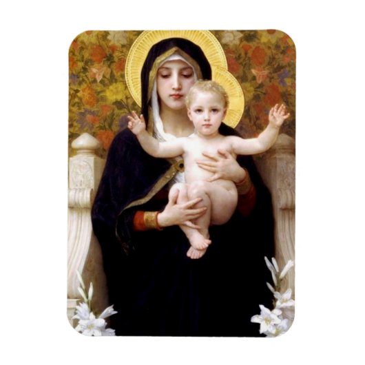 Madonna en kind - Religieus Magneet (Verticaal)