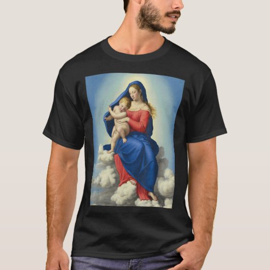 Madonna en kind religieus t-shirt (Voorkant)