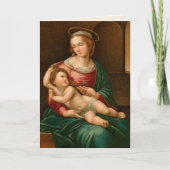  Madonna en Kind Religieuze Kerst Kaart (Voorkant)