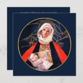 Madonna en kind. Religieuze kerstKaart (Voorkant / Achterkant)