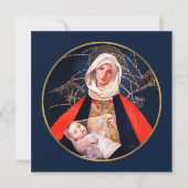 Madonna en kind. Religieuze kerstKaart (Voorkant)