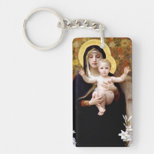 Madonna en kind - Religieuze Magnet Sleutelhanger (Voorkant)