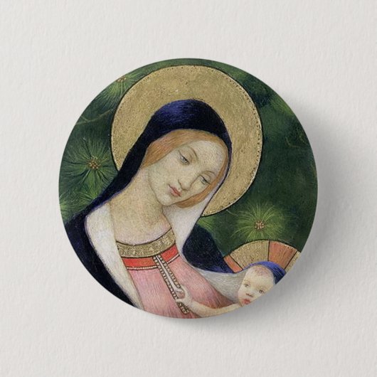 MADONNA EN KIND RONDE BUTTON 5,7 CM (Voorkant)
