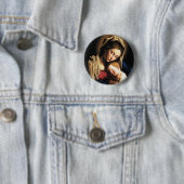 MADONNA EN KIND RONDE BUTTON 5,7 CM (In situ)