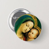 MADONNA EN KIND RONDE BUTTON 5,7 CM (Voorkant /achterkant)