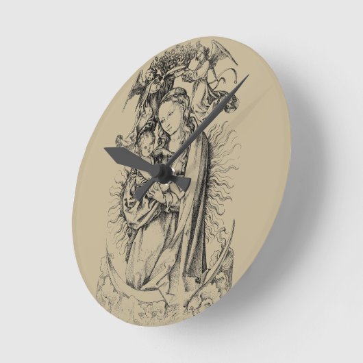 Madonna en kind ronde klok (Hoek)