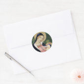 MADONNA EN KIND RONDE STICKER (Envelop)