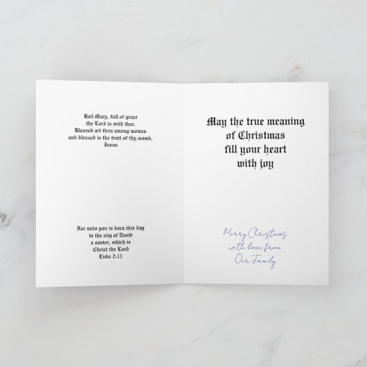 Madonna en kind schilderij gevouwen kerst Kaart (Binnen)