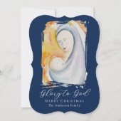 Madonna en kind Schriftkalligrafie Feestdagenkaart (Voorkant)