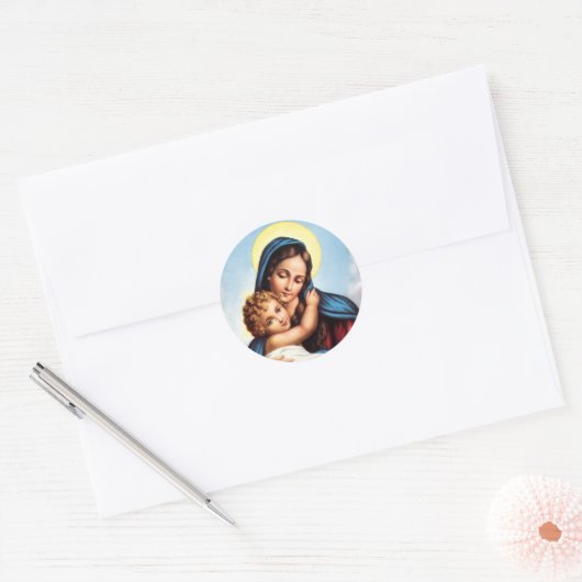 Madonna en kind stickers (Envelop)