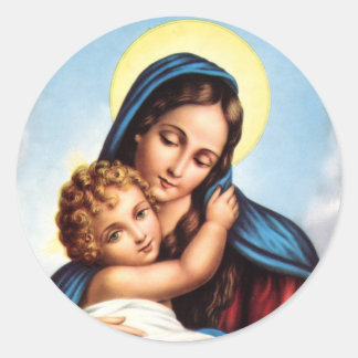 Madonna en kind stickers