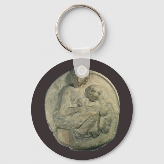 Madonna en Kind, Tondo Pitti door Michelangelo Sleutelhanger (Achterkant)