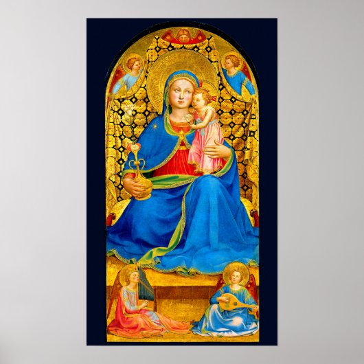 Madonna en Kind Vakantie Kerst poster (Voorkant)