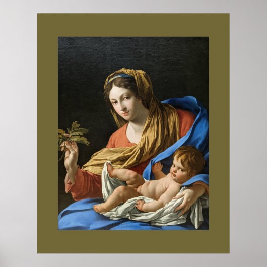 Madonna en Kind Vakantie Kerstmis  Poster (Voorkant)