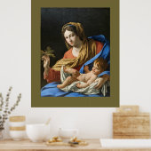Madonna en Kind Vakantie Kerstmis  Poster (Keuken)