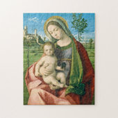 Madonna en kind van Giovanni Bellini Religieuze Legpuzzel (Verticaal)