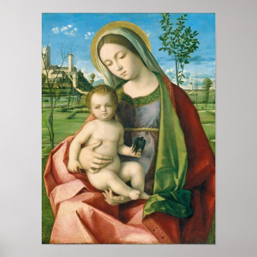 Madonna en kind van Giovanni Bellini Religieuze Poster (Voorkant)