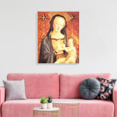 Madonna en Kind - Veneziano - c1432 Canvas Afdruk (Insitu (Woonkamer))