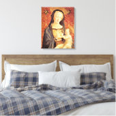 Madonna en Kind - Veneziano - c1432 Canvas Afdruk (Insitu (Slaapkamer))