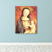 Madonna en Kind - Veneziano - c1432 Canvas Afdruk (Insitu (Houten vloer))