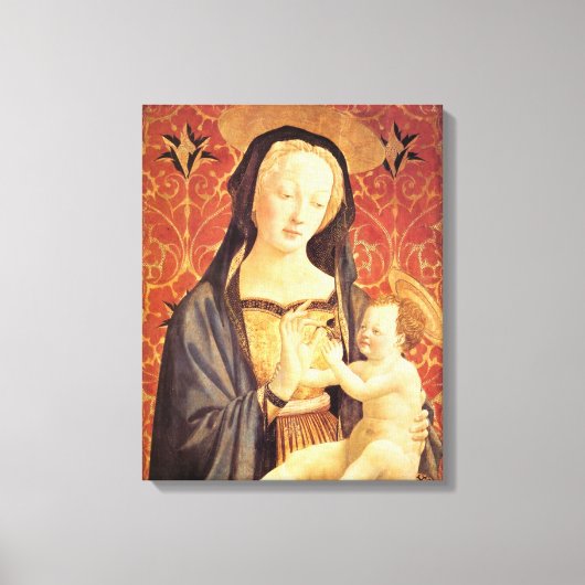 Madonna en Kind - Veneziano - c1432 Canvas Afdruk (Voorkant)