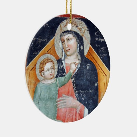 Madonna en kind: Verona Keramisch Ornament (Rechts)
