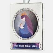 Madonna en kind verzilverd banner ornament (Links)