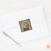  Madonna en kind Vierkante Sticker (Envelop)
