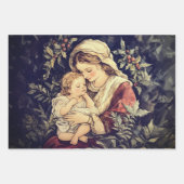 Madonna en Kind Vintage Inpakpapier Vel (Voorkant 2)