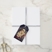 Madonna en Kind Vintage Kerstmis Cadeaulabel (Met Touw)