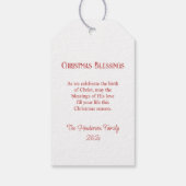 Madonna en Kind Vintage Kerstmis Cadeaulabel (Achterkant)